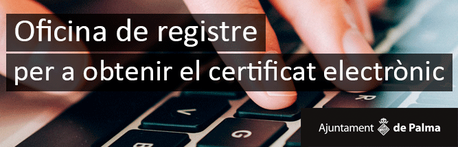 Banner Oficina de Registre per a obtenir el certificat electrònic